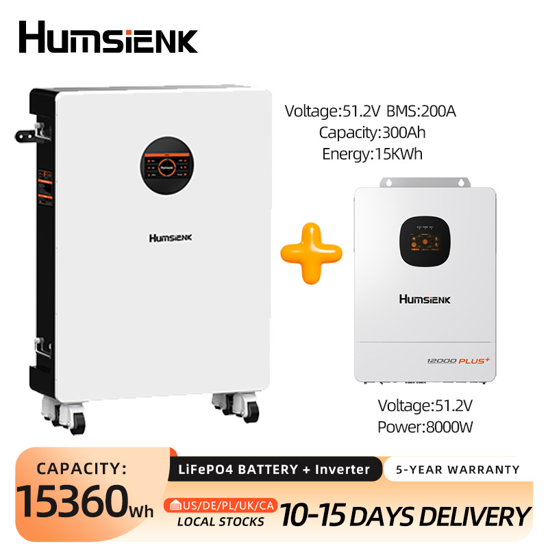 Mppt Hybrid Inverter 48V 8Kw 3 Phase - Аккумулятор Humsienk 48В 300Ач LiFePO4 с