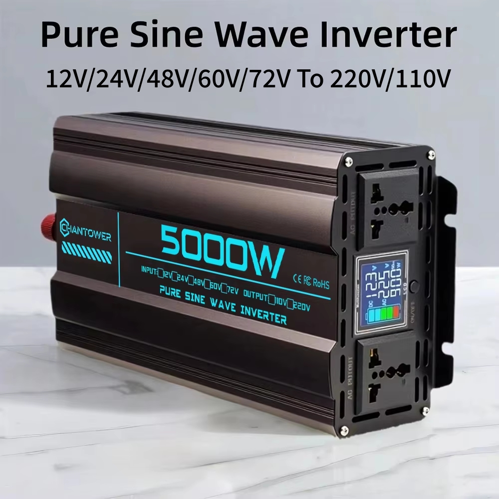 Pure Sine Wave Inverter 5000W 48V 220V - Чистая синусоида инвертор постоянного тока 12