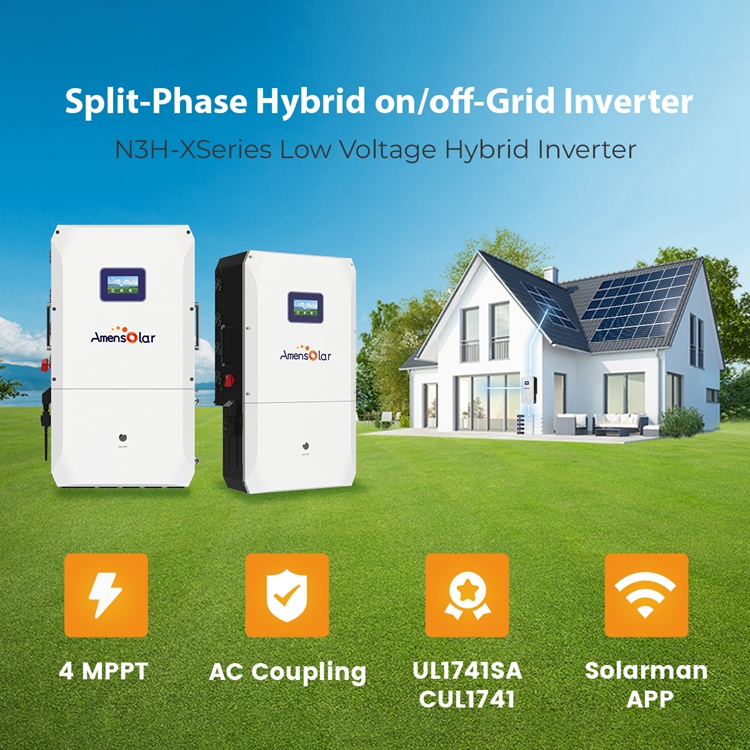 Гибридный инвертор AMENSOLAR 4 – обзор и цена Split Phase Inverter 10Kw 110V 220V